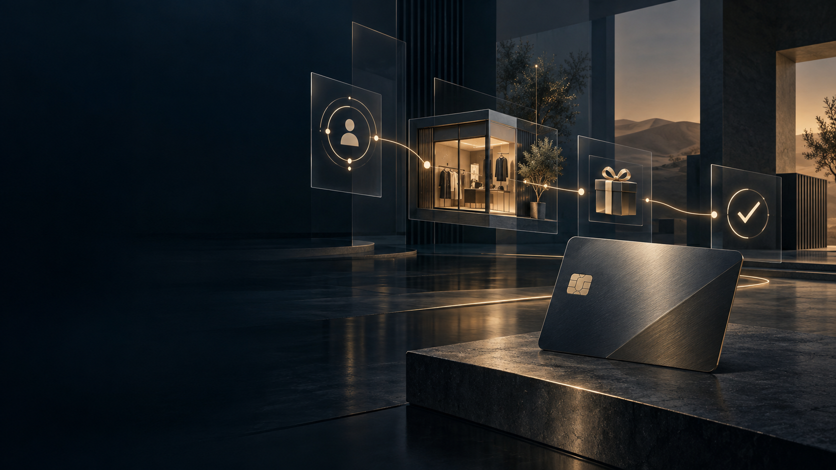 Concept visualization of a bank commerce ecosystem
